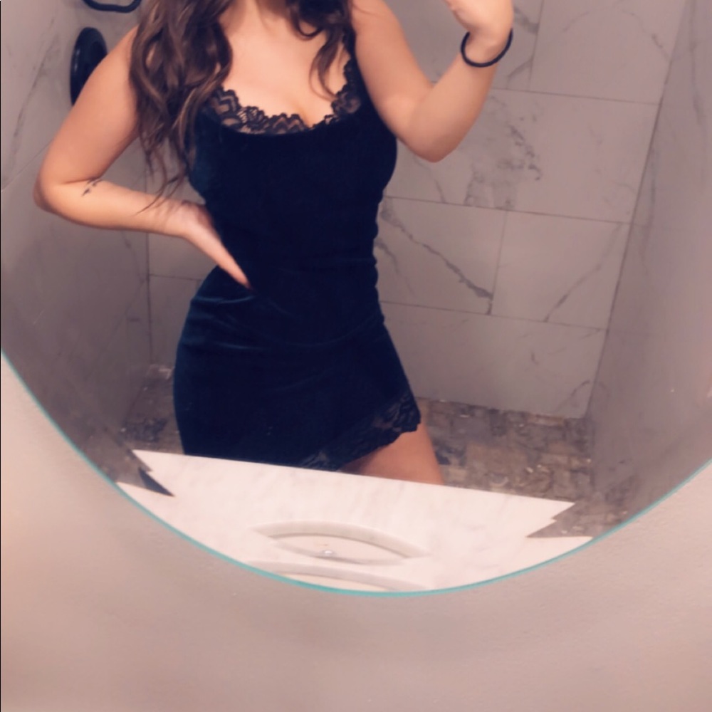 Velvet blue dress